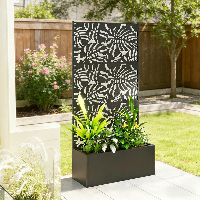 Trellis Planter with Spacious Metal Box and Efficient Drainage by HouseOfZazla