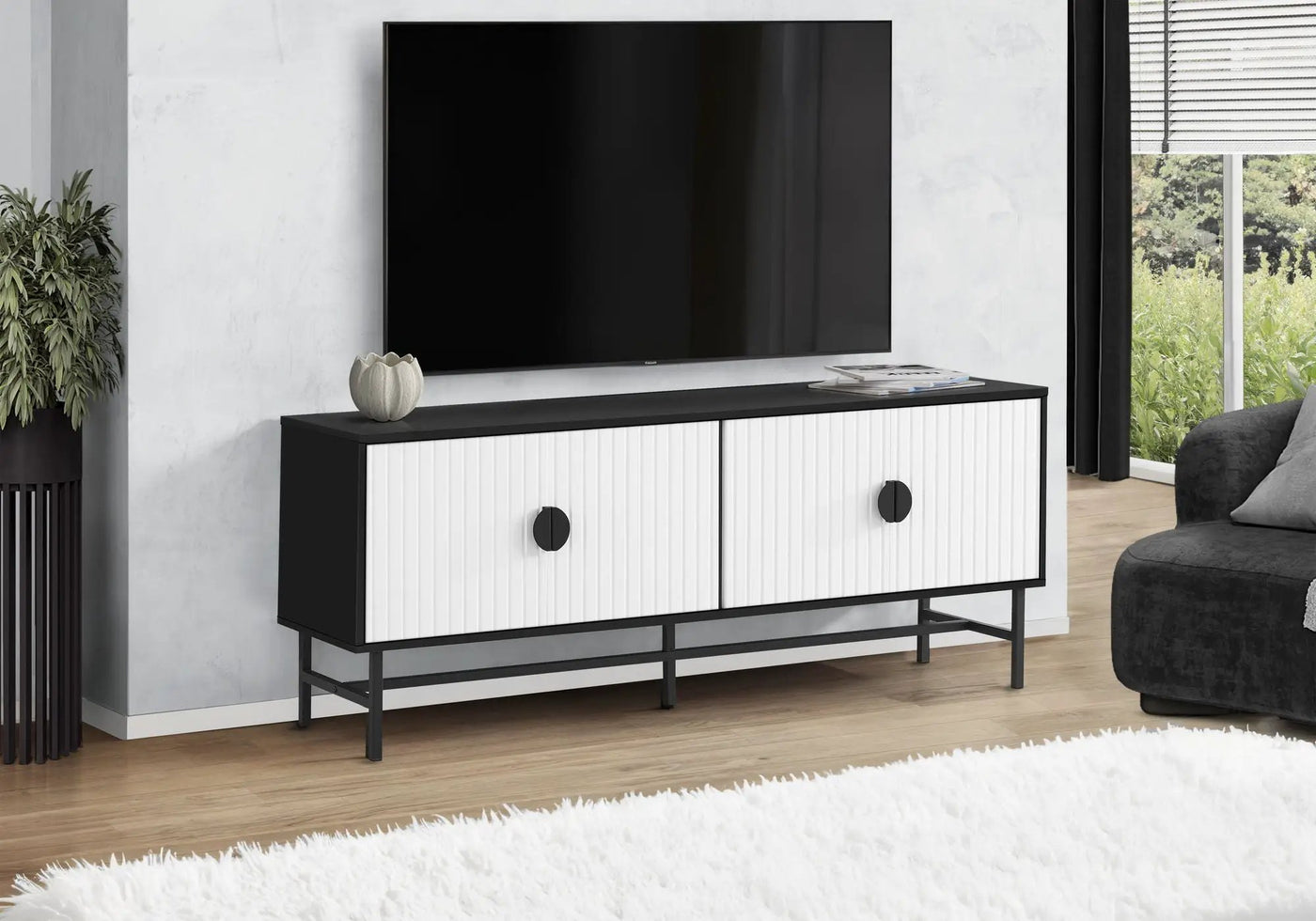 Contemporary TV Stand Console with Storage by HouseOfZazla