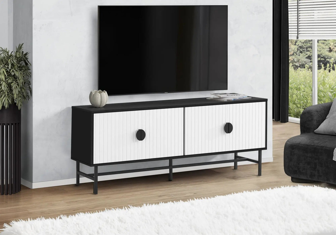 TV Stand, Console, Media Entertainment Center, Storage Cabinet, And Contemporary & Modern by Unique Piece Furniture