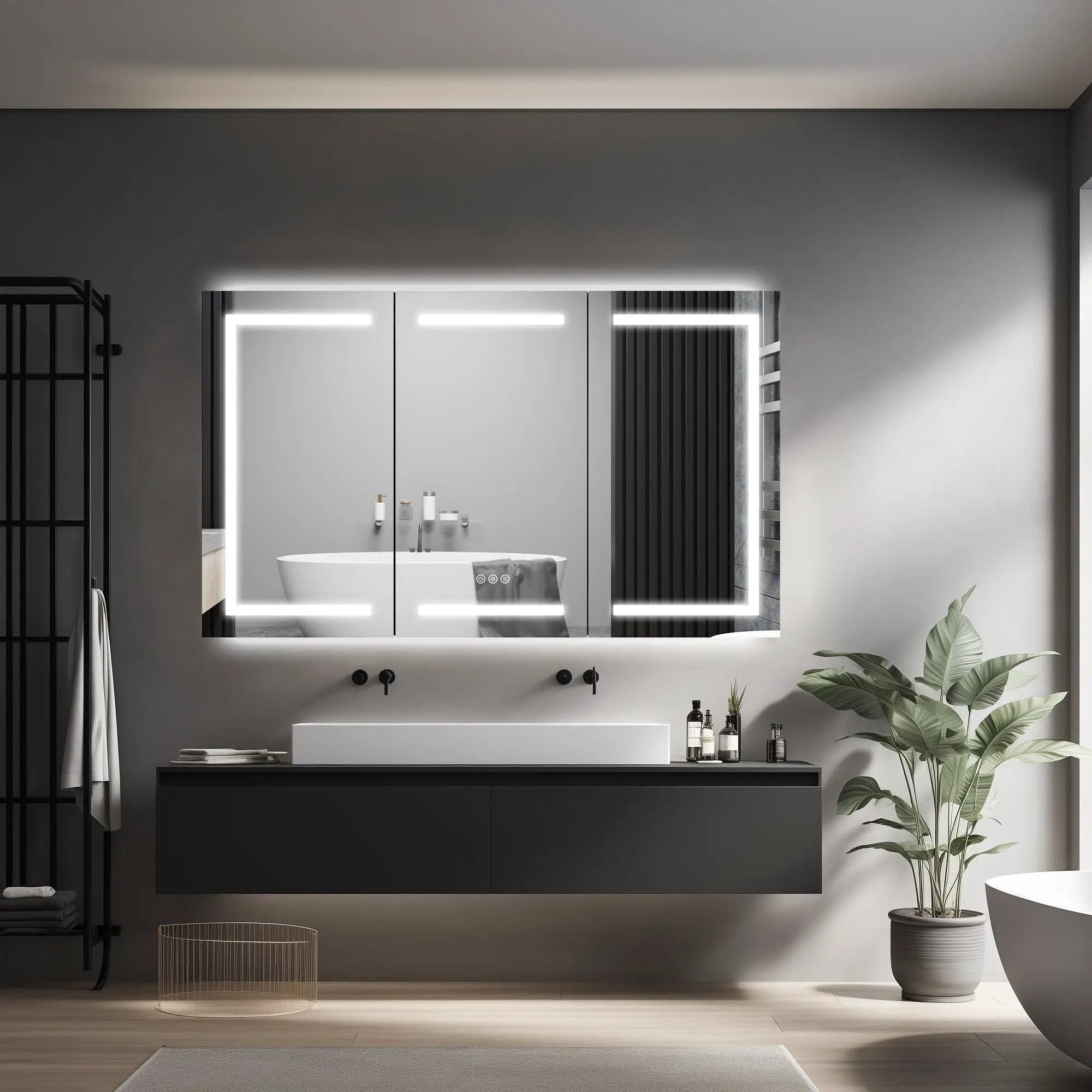 60 x 36 Inch LED Lighted Bathroom Medicine Cabinet by HouseOfZazla