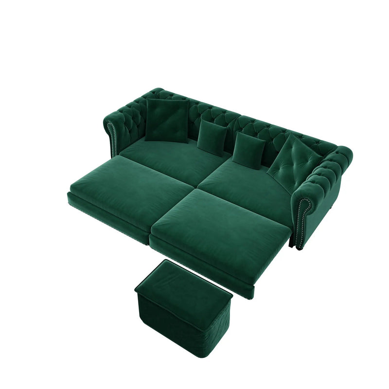 3 In 1 Pull Out Sofa Bed With Movable Ottoman by HouseOfZazla