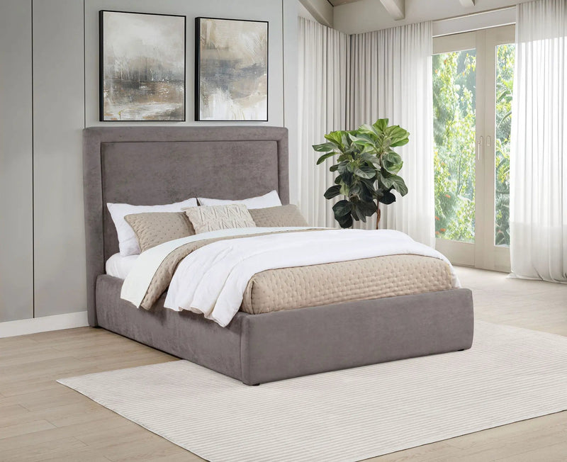 Lawson 54-inch Upholstered Full Panel Platform Bed Mushroom by Unique Piece Furniture