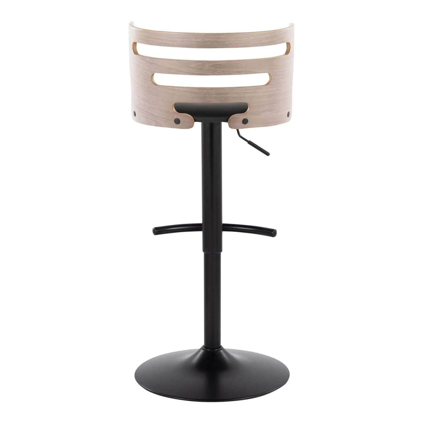 Cosi - Mid Century Modern Adjustable Barstool, Swivel With Rounded T Footrest (Set of 2) by HouseOfZazla