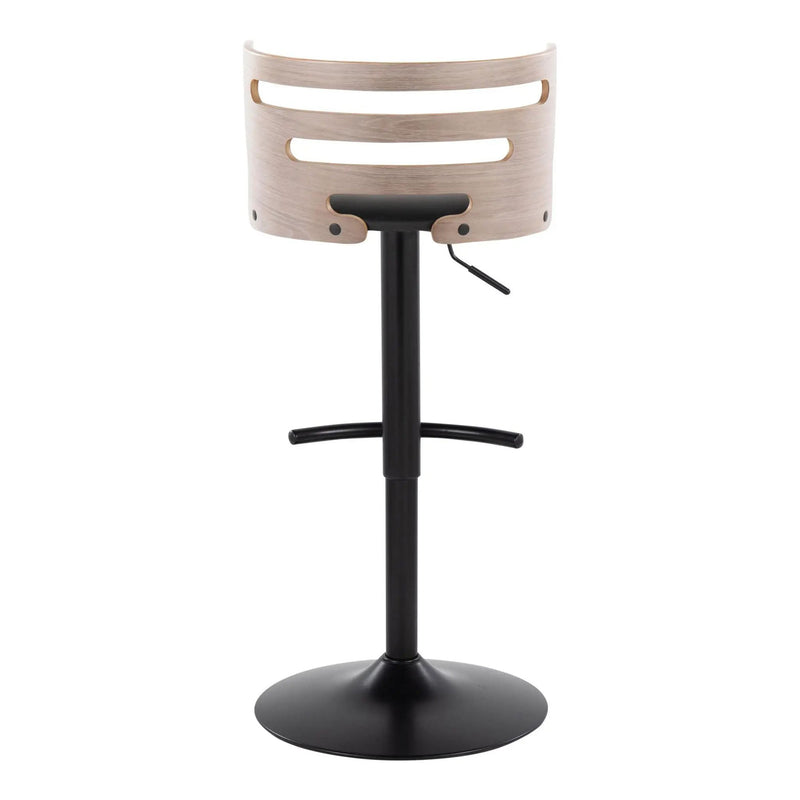 Cosi - Mid Century Modern Adjustable Barstool, Swivel With Rounded T Footrest (Set of 2) by HouseOfZazla