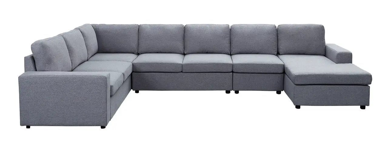 Tifton - 7 Seat Reversible Modular Sectional Sofa Chaise by HouseOfZazla