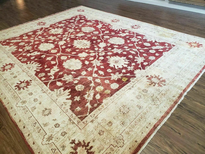 8' X 10' Handmade Peshawar Floral Oriental Wool Rug Hand Knotted Carpet Nice by Jewel Rugs