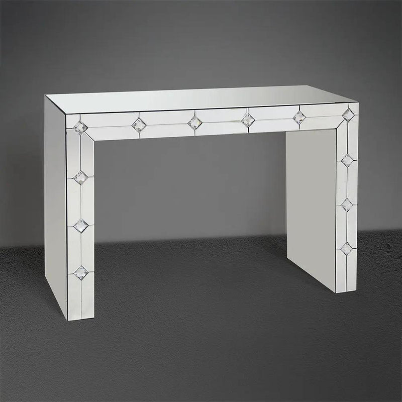 Hessa - Console Table - Mirrored & Faux Rhinestone by Unique Piece Furniture