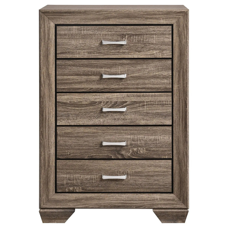 Kauffman 5-drawer Bedroom Chest Washed Taupe by Unique Piece Furniture