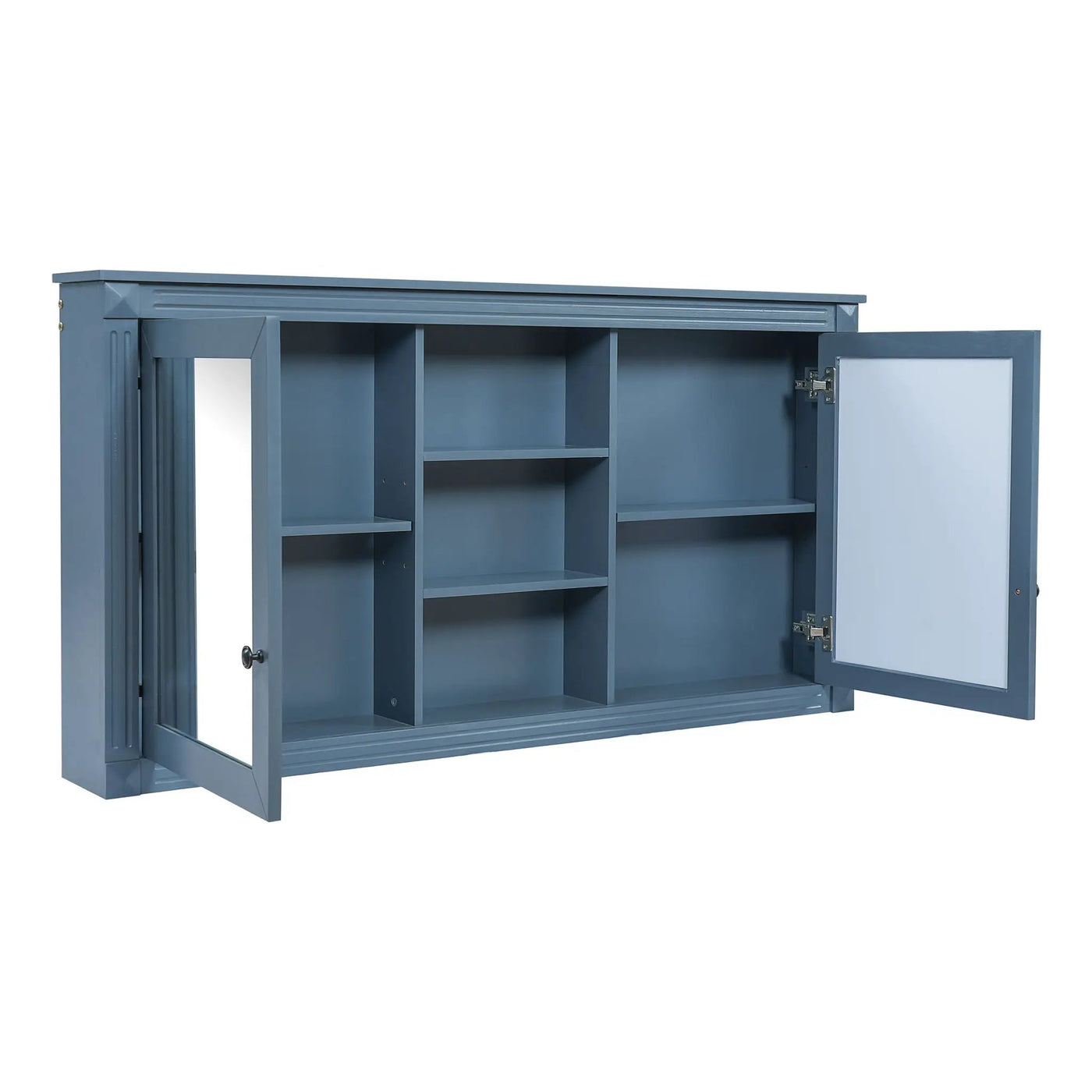 Modern Wall-Mount 2 In 1 Mirror Cabinet With Adjustable Shelves, Soft-Closing Hinges by HouseOfZazla
