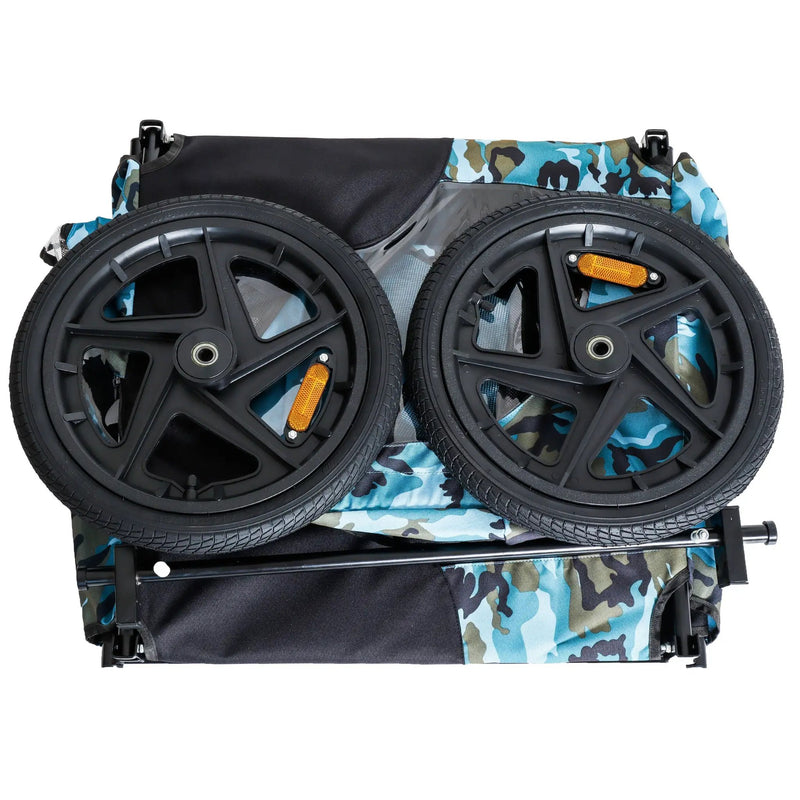Outdoor Heavy Duty Collapsible Pet Bike Trailer with 16-Inch Wheels by HouseOfZazla