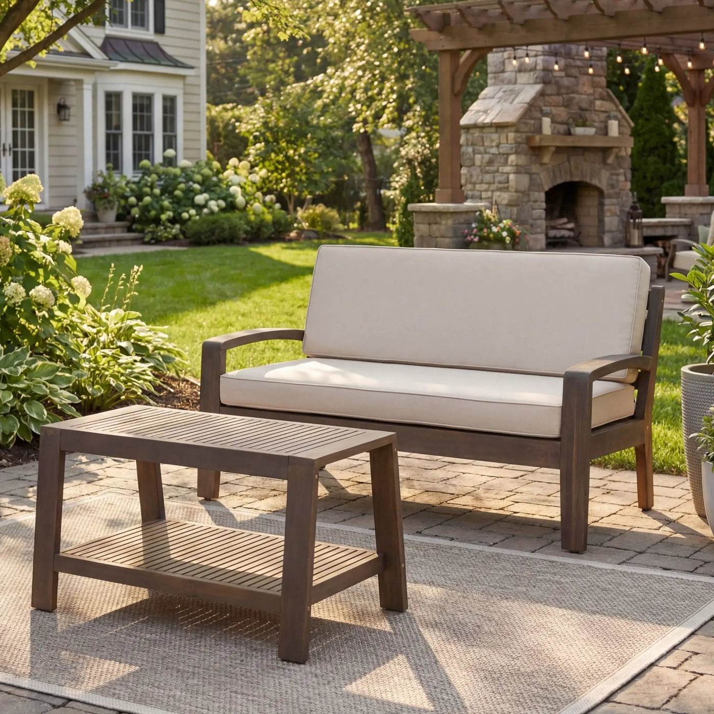2 Piece Conversation Set, Loveseat & Coffee Table by HouseOfZazla