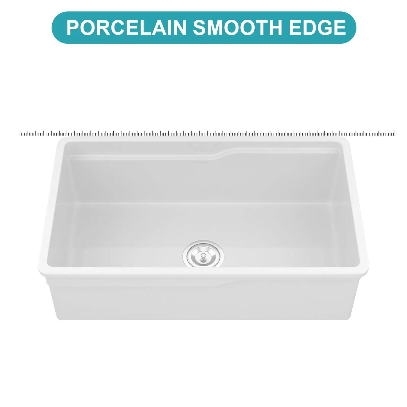 Undermount Workstation Single Bowl Porcelain Ceramic Kitchen Sink by HouseOfZazla