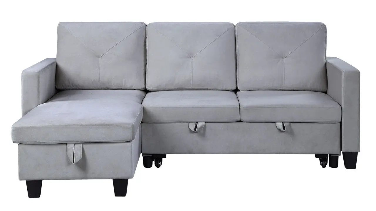 Nova - Reversible Sleeper Sectional Sofa With Storage Chaise by HouseOfZazla
