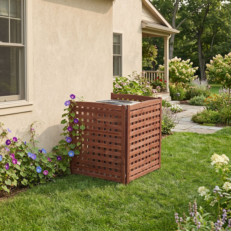 3 Panel Outdoor Air Conditioner Fence Screen by HouseOfZazla