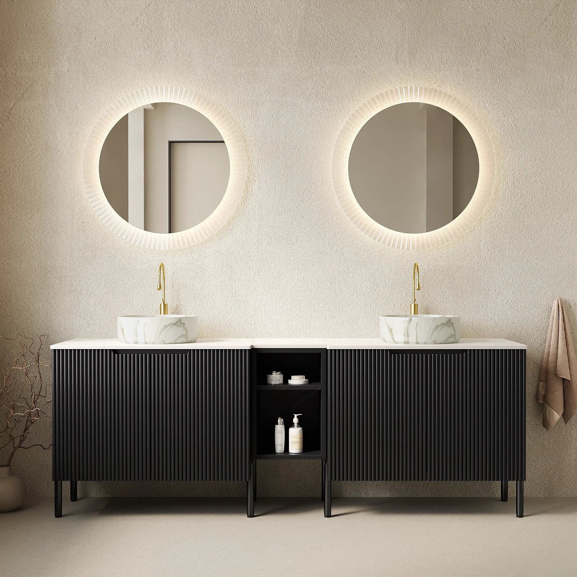 Turio 72" Freestanding Double Bathroom Vanity with Sinks by HouseOfZazla