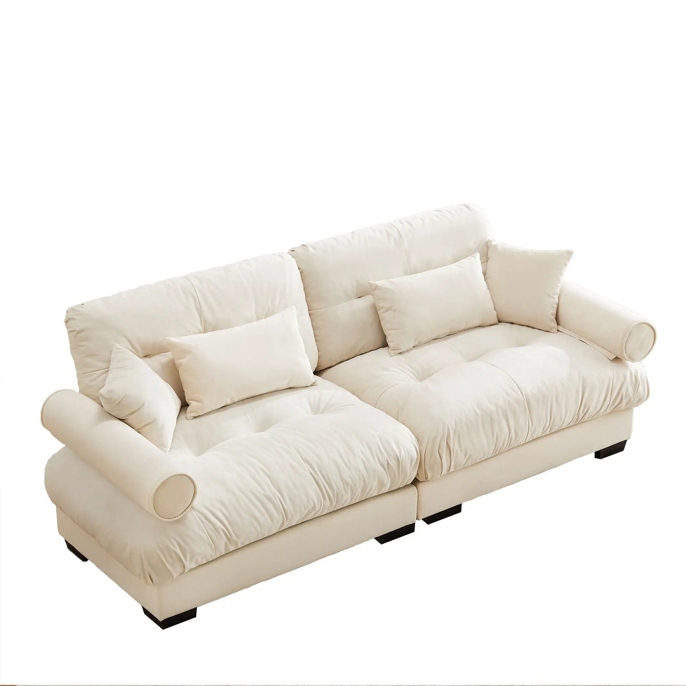Modern Oversize Sofa With Cloud Like Comfort, Featuring Waist And Throw Pillows by HouseOfZazla