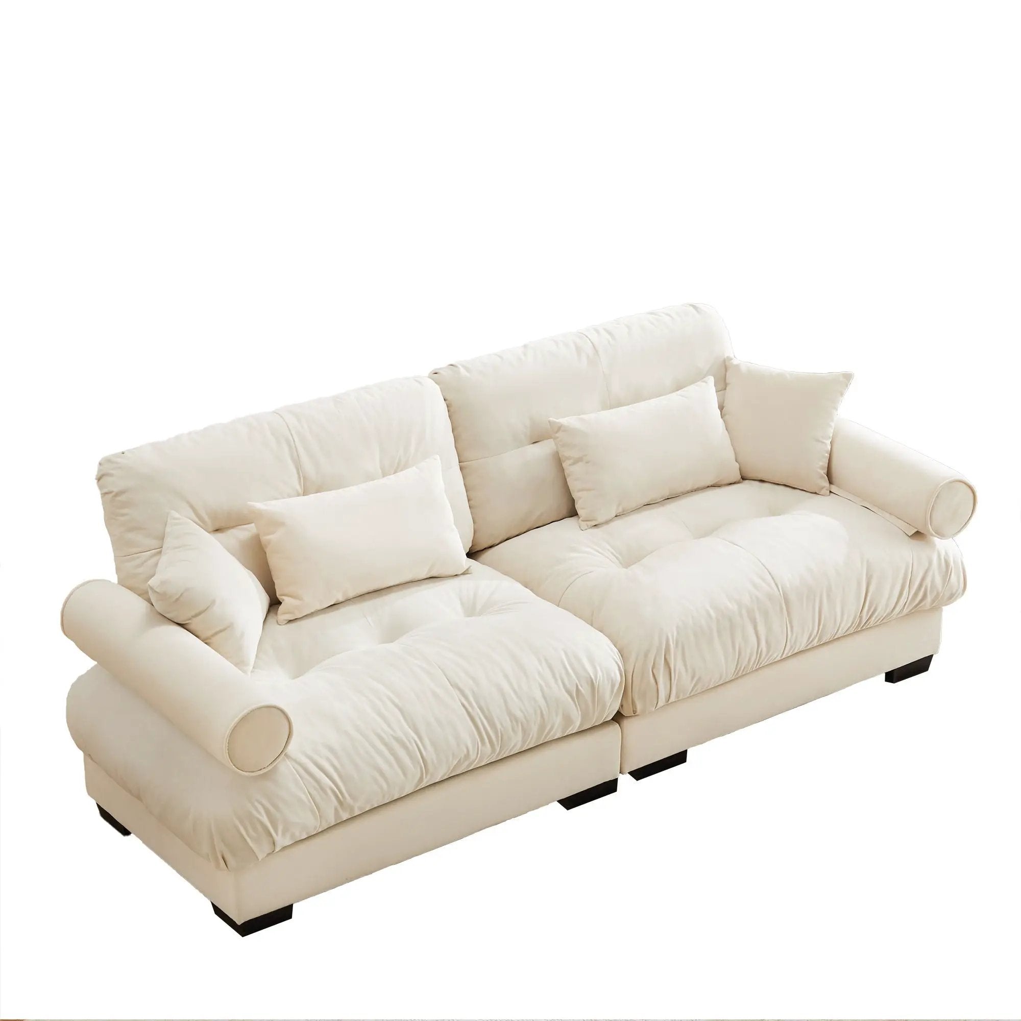 Modern Oversize Sofa With Cloud Like Comfort, Featuring Waist And Throw Pillows by HouseOfZazla