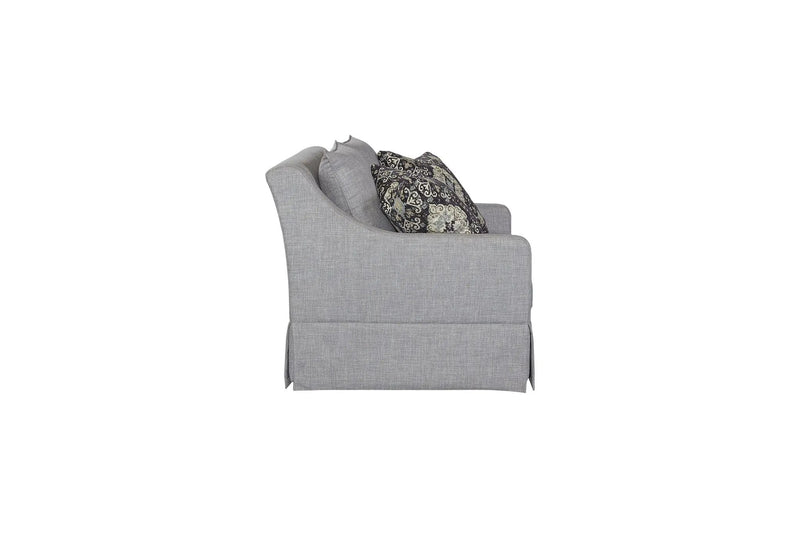Loveseat With Skirt And Reversable Cushions And 2 Pillows - Light Gray by HouseOfZazla