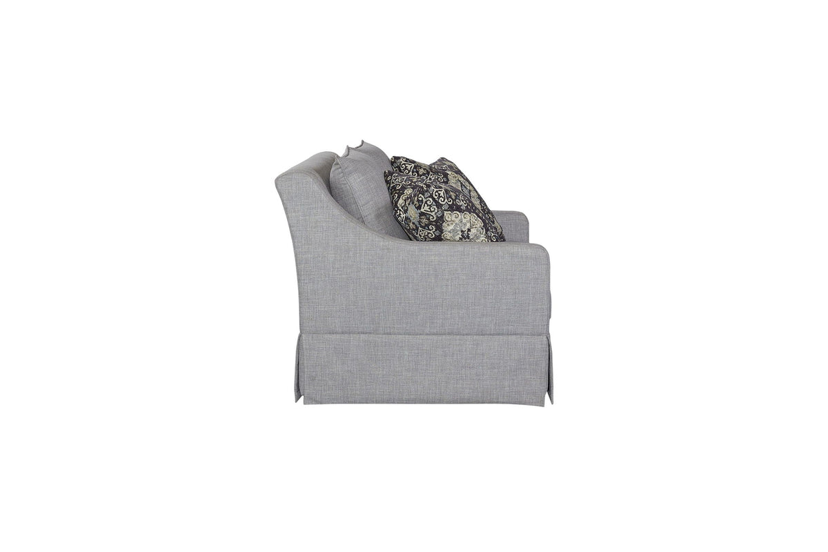 Loveseat With Skirt and Reversible Cushions with 2 Pillows - Light Gray, photo 5 of 5