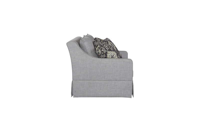 Loveseat With Skirt and Reversible Cushions with 2 Pillows - Light Gray, photo 5 of 5