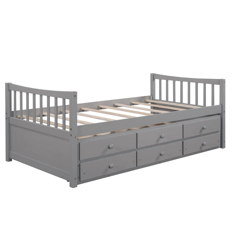 Twin Size Daybed With Trundle And Drawers by Unique Piece Furniture