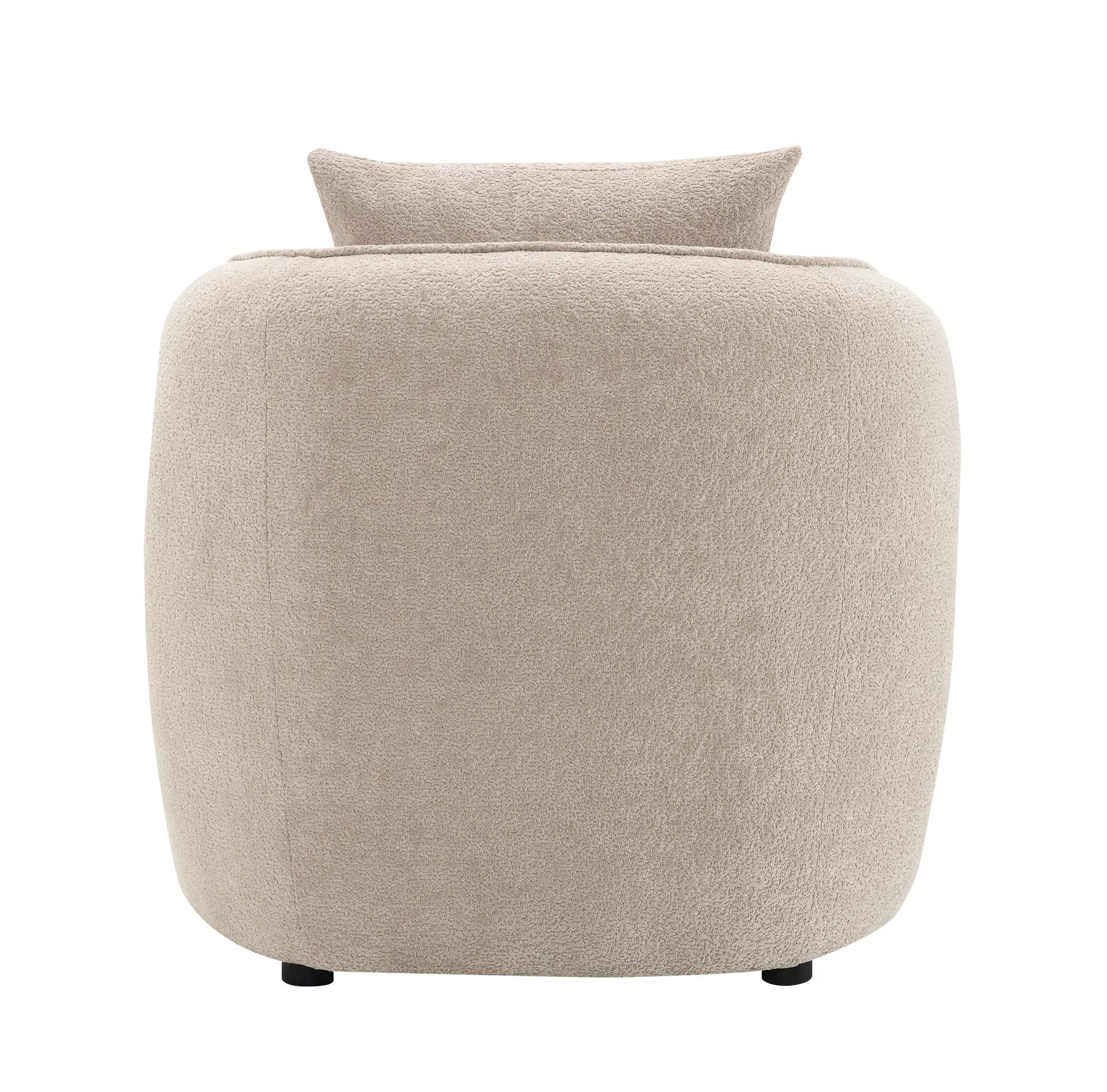 Keith Chenille Armchair With 1 Matching Color Toss Pillow by HouseOfZazla