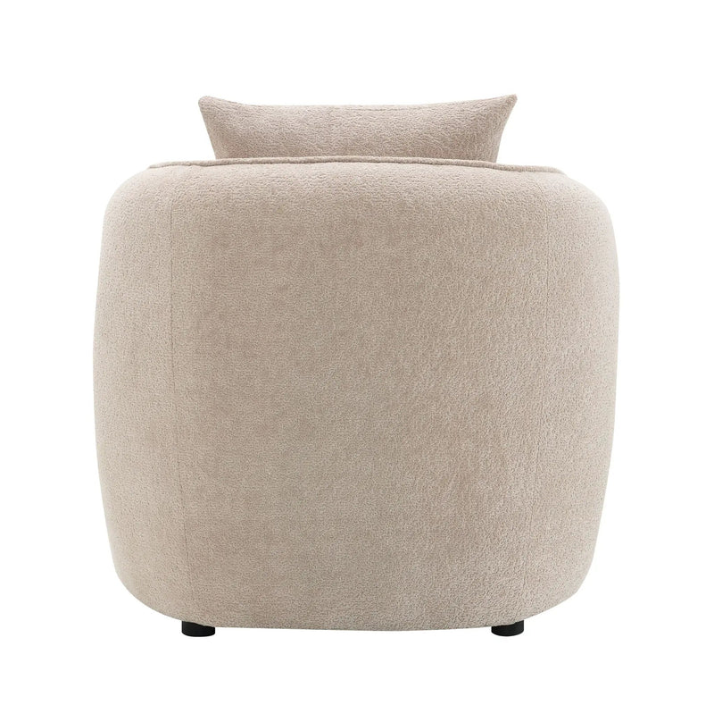 Keith Chenille Armchair With 1 Matching Color Toss Pillow by HouseOfZazla