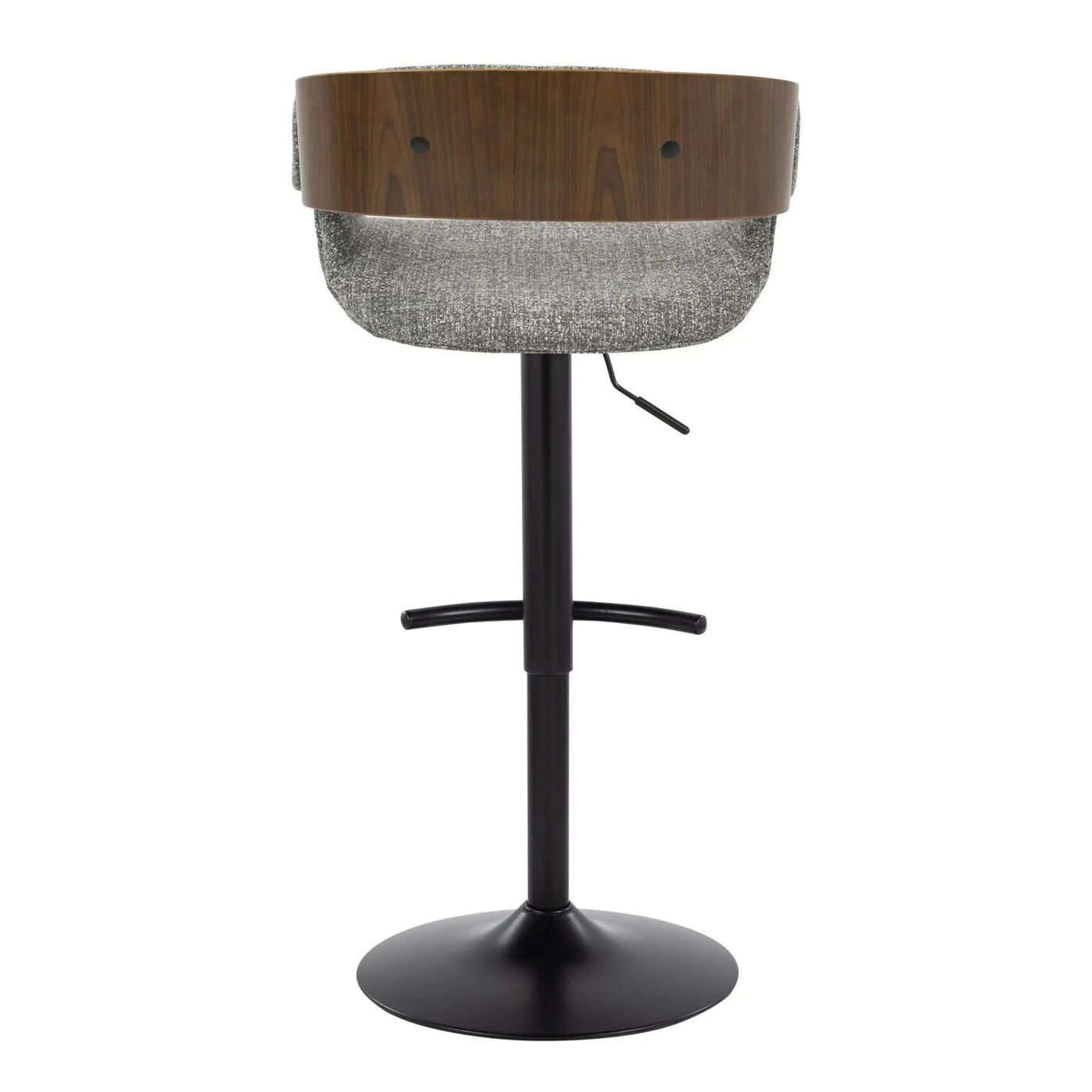 Elisa - Mid Century Modern Adjustable Barstool With Swivel & Rounded T Footrest (Set of 2) by HouseOfZazla