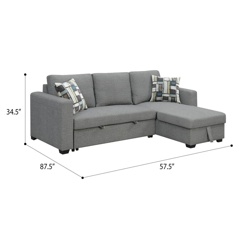 Pensole - Reversible Pop - Up Sleeper Sectional by HouseOfZazla