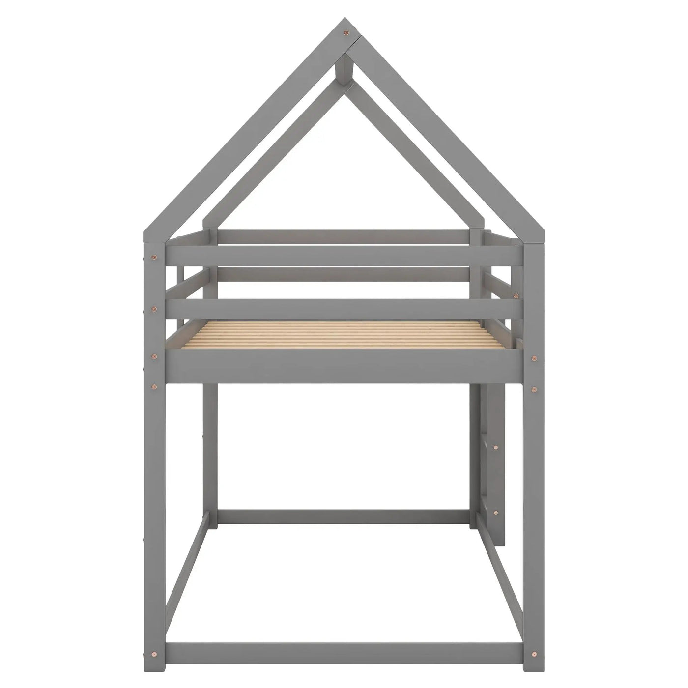 Low Bunk Bed With House Shaped Frame And Ladder by HouseOfZazla