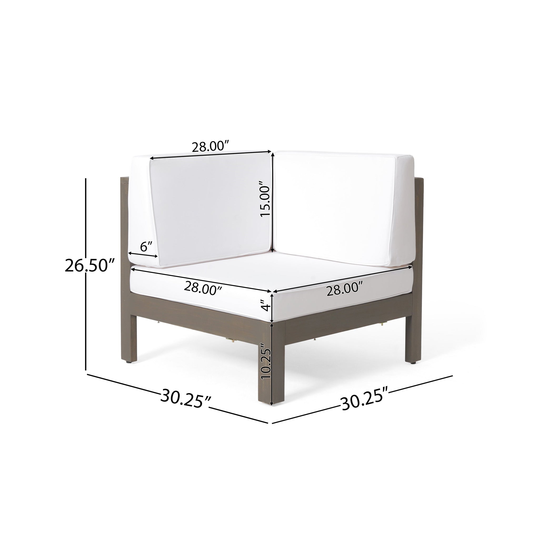 Brava X-Back 4-Piece White Outdoor Sofa Set by HouseOfZazla