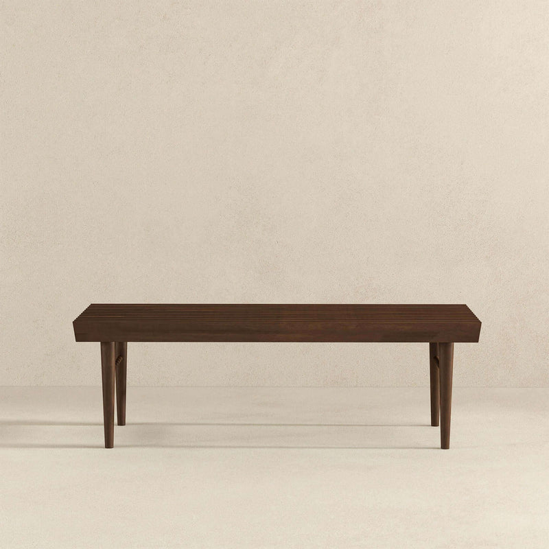 Dark Brown Wood Accent Bench with Solid Wood Frame - Mia, photo 18 of 18