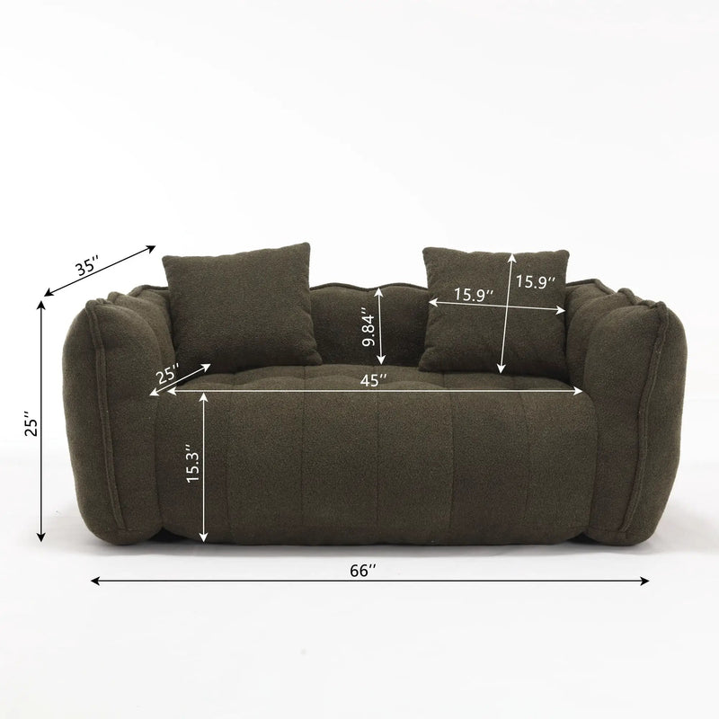 Cozy Beanbag Chair With High Resilience Foam Core For 2 by HouseOfZazla