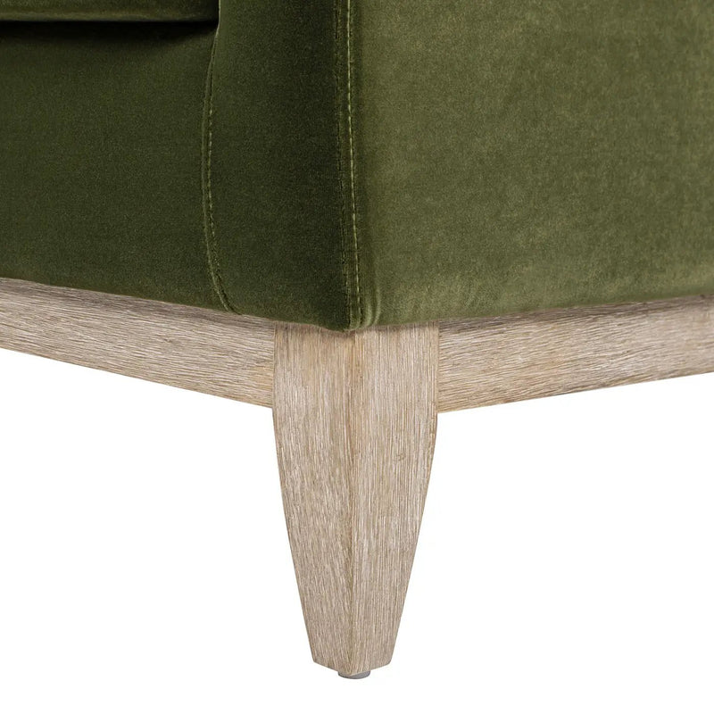Pasadena - Wide Modern Farmhouse Accent Arm Chair - Olive Green by HouseOfZazla