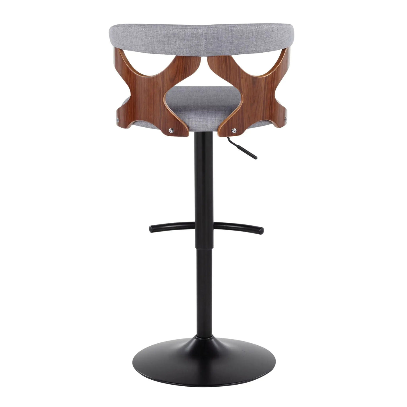 Gardenia - Contemporary Adjustable Barstool, Swivel With Rounded T Footrest (Set of 2) by HouseOfZazla