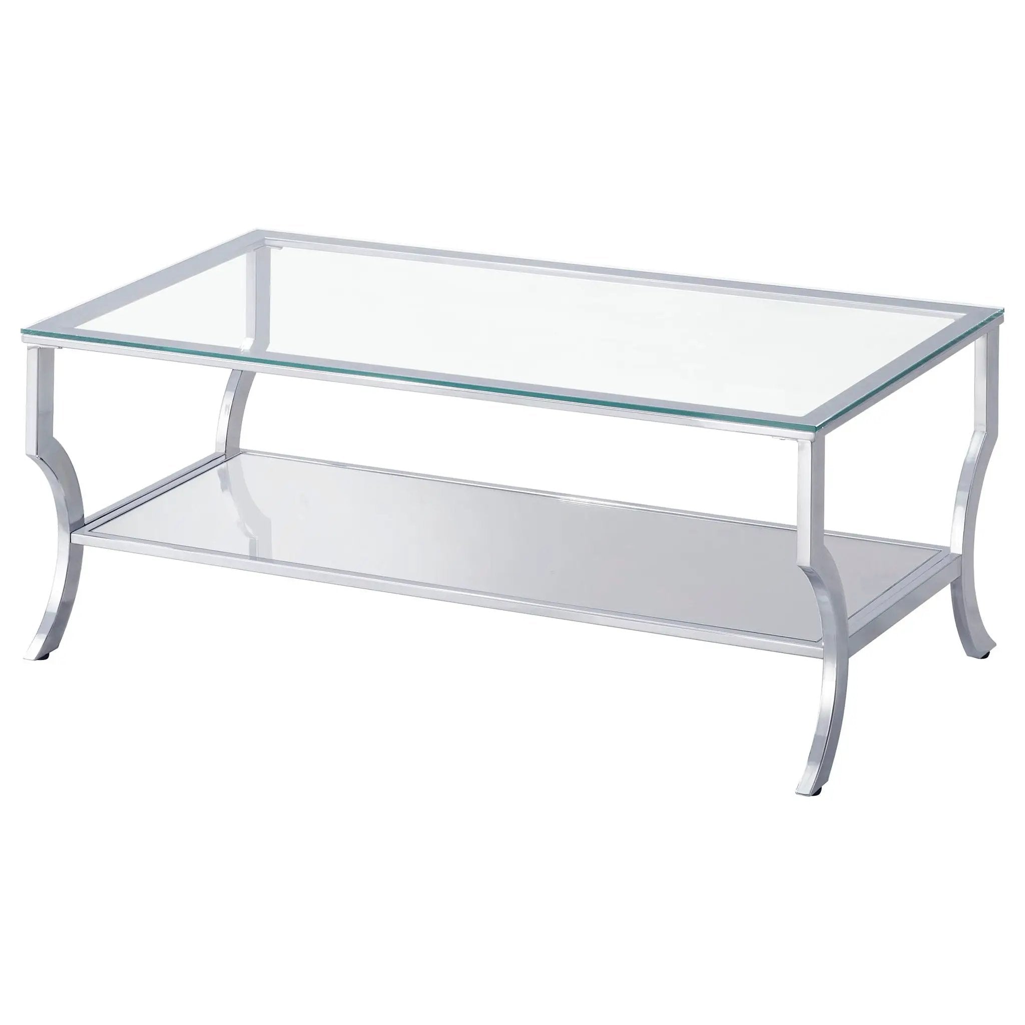 Saide 3-piece Glass Top Coffee and End Table Set Chrome by Unique Piece Furniture