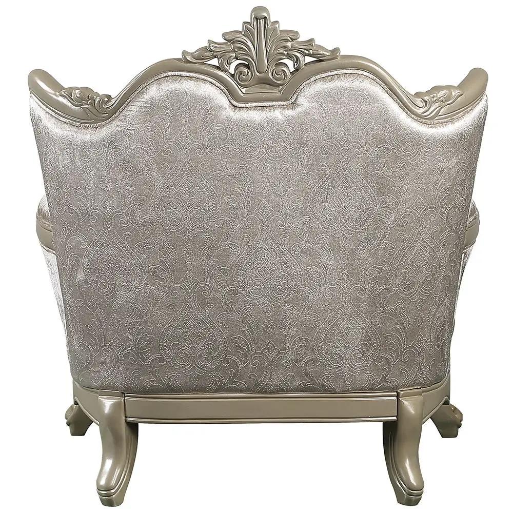 Libertee - Chair With Pillow - Beige Fabric & Champagne by Unique Piece Furniture