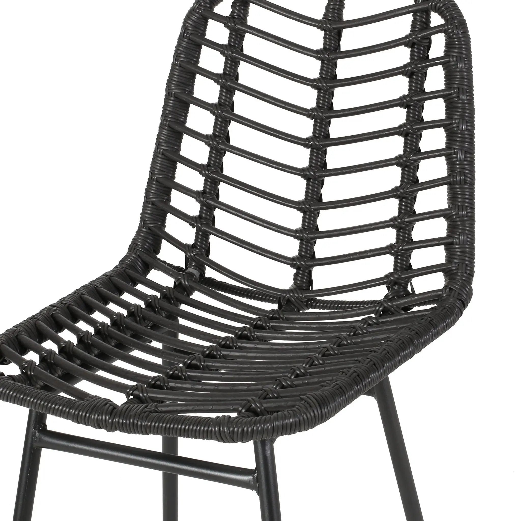 Sawtelle Outdoor Wicker Barstools (Set of 2) by HouseOfZazla