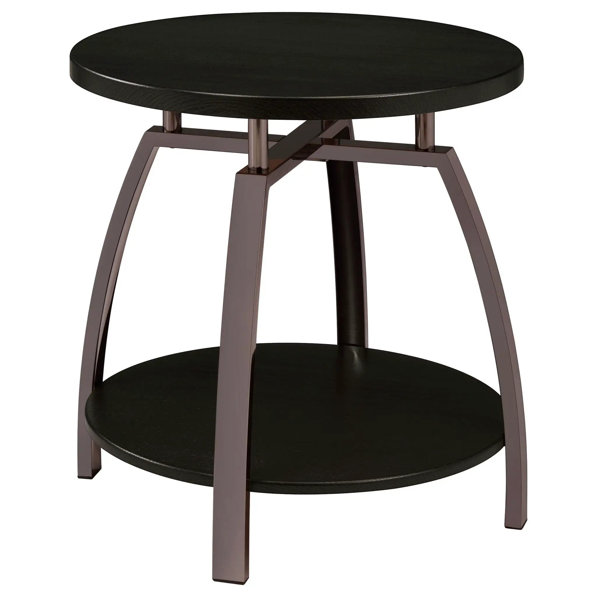 End Table With Center Shelf - Dark Gray by HouseOfZazla