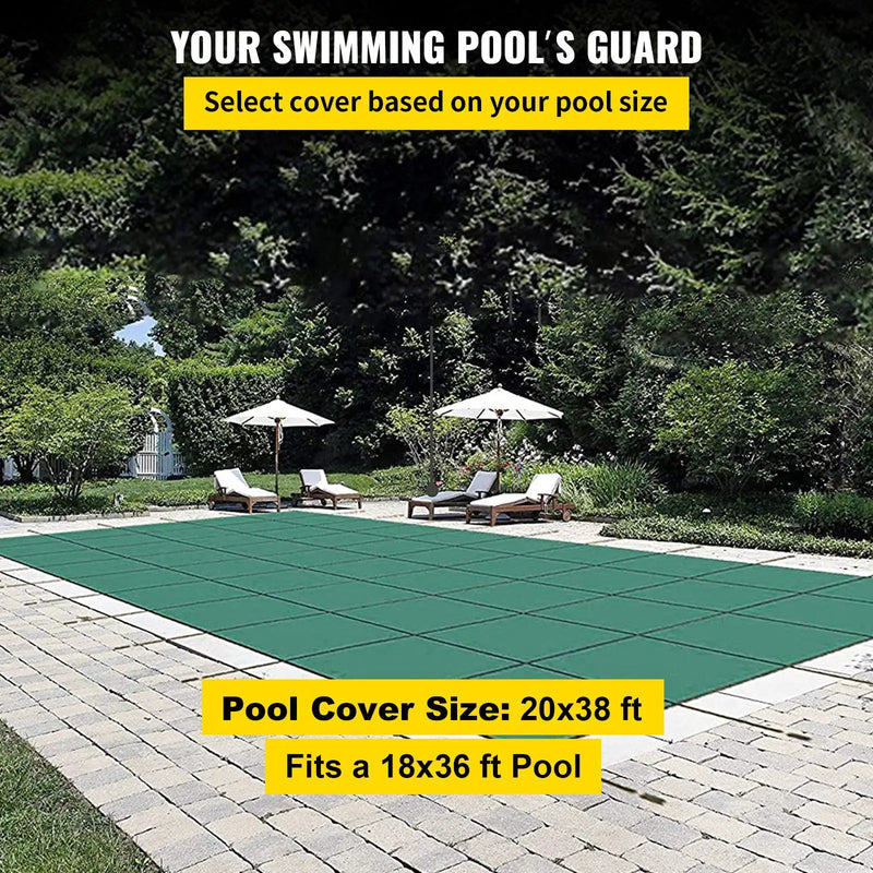 Pool Safety Cover Fits 20 x 38 ft Rectangle Inground Pools by HouseOfZazla