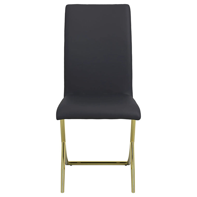 Carmelia Upholstered Dining Side Chair Black (Set of 4) by Unique Piece Furniture