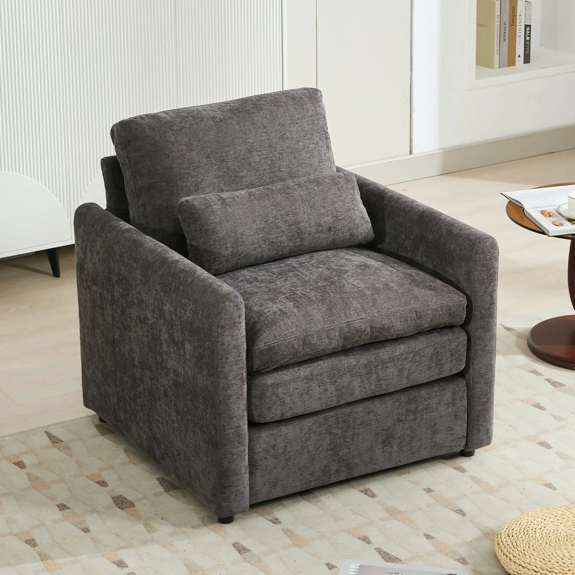 Cozy Upholstered Cushion Armchair For Living Room by HouseOfZazla