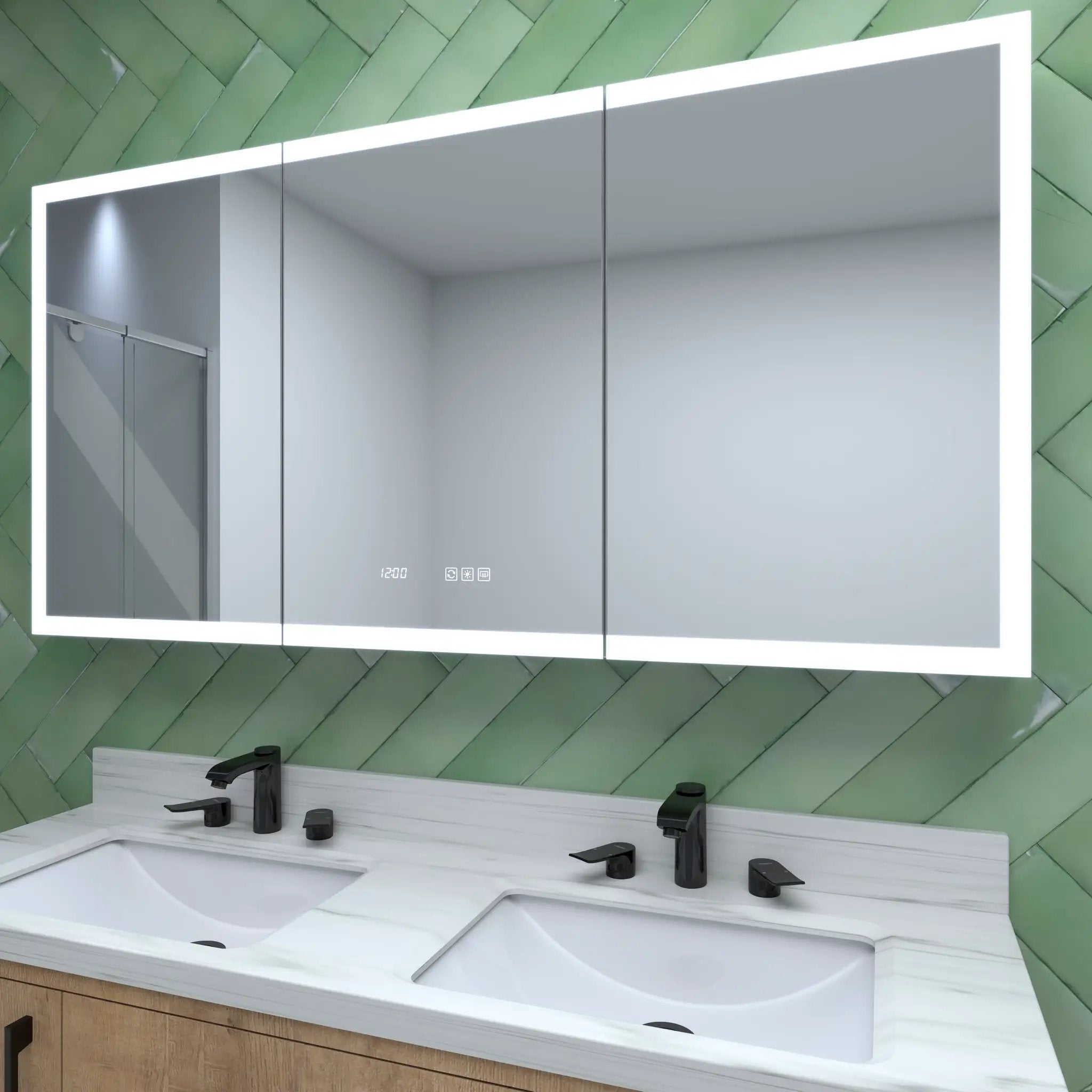 60 in. W x 30 in. H Rectangular Bathroom Mirror by HouseOfZazla