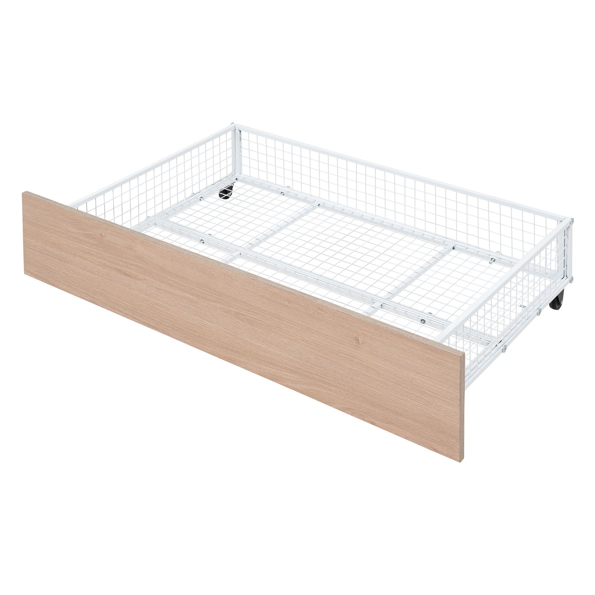 Triple Bunk Bed With Drawers, Multi-Functional Frame With Desks And Shelves In The Middle by HouseOfZazla