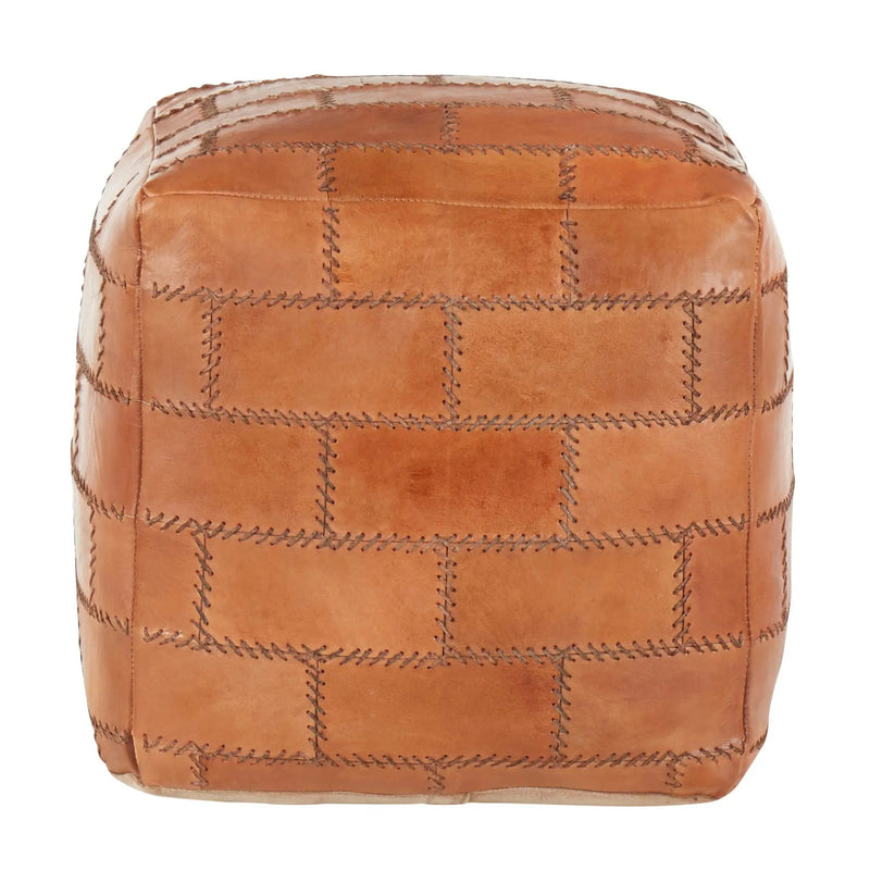 Cobbler - Industrial Pouf - Brown by Unique Piece Furniture