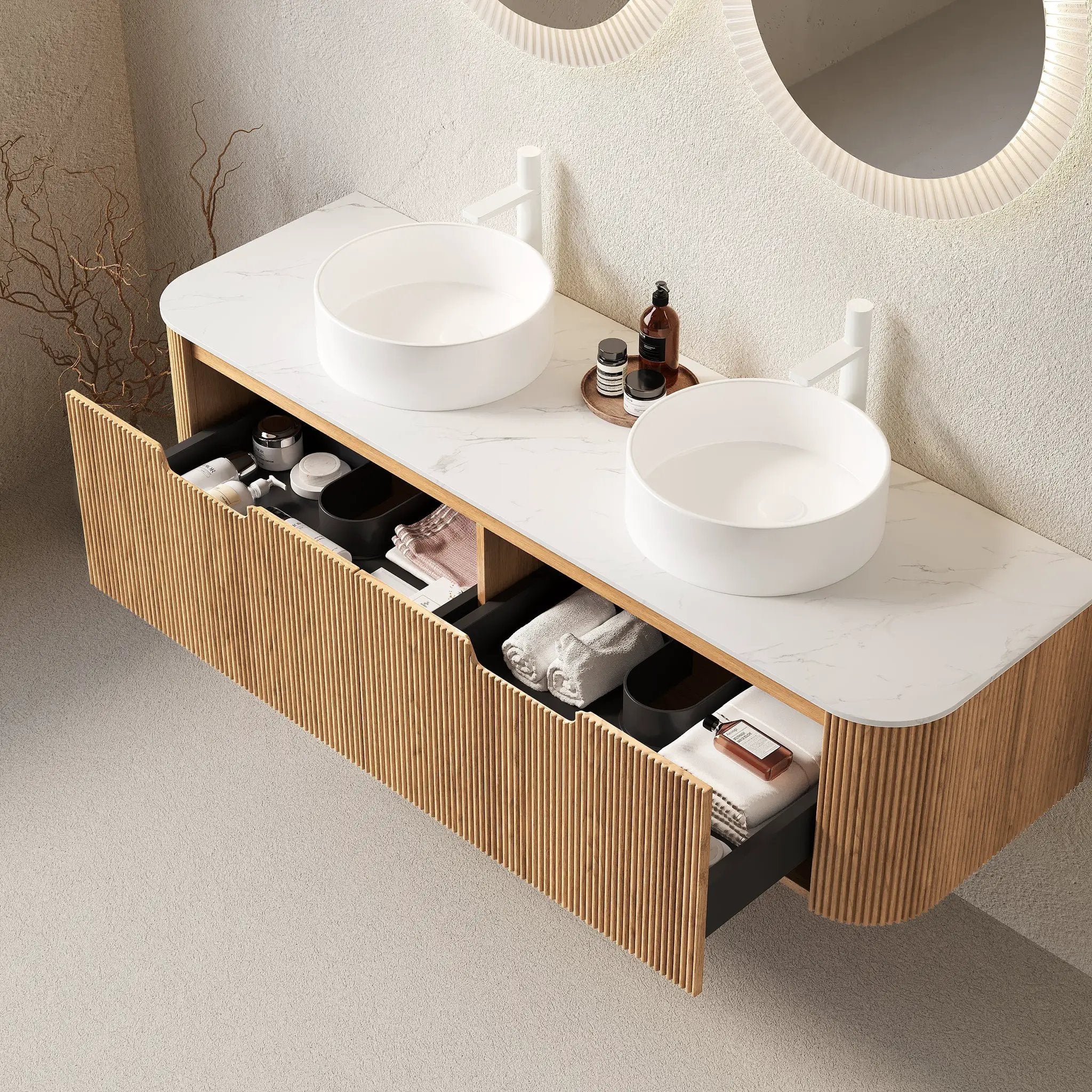 Dina 60" Bathroom Vanity & Sinks by HouseOfZazla