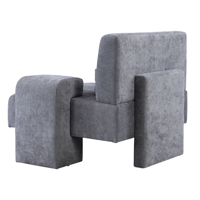 Modern Oversized Armchair With Soft Cushion For Living Room by HouseOfZazla