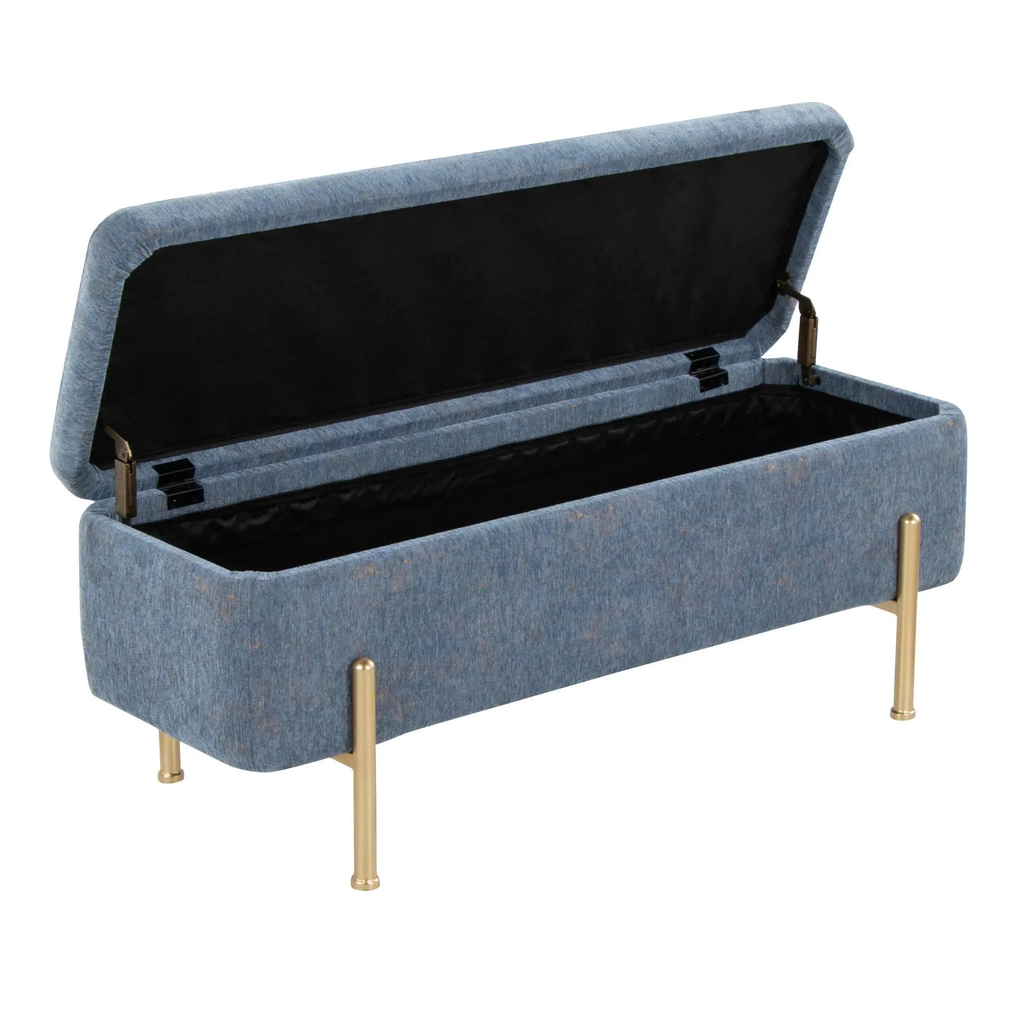 Daniella - Contemporary Bench - Gold / Blue by HouseOfZazla
