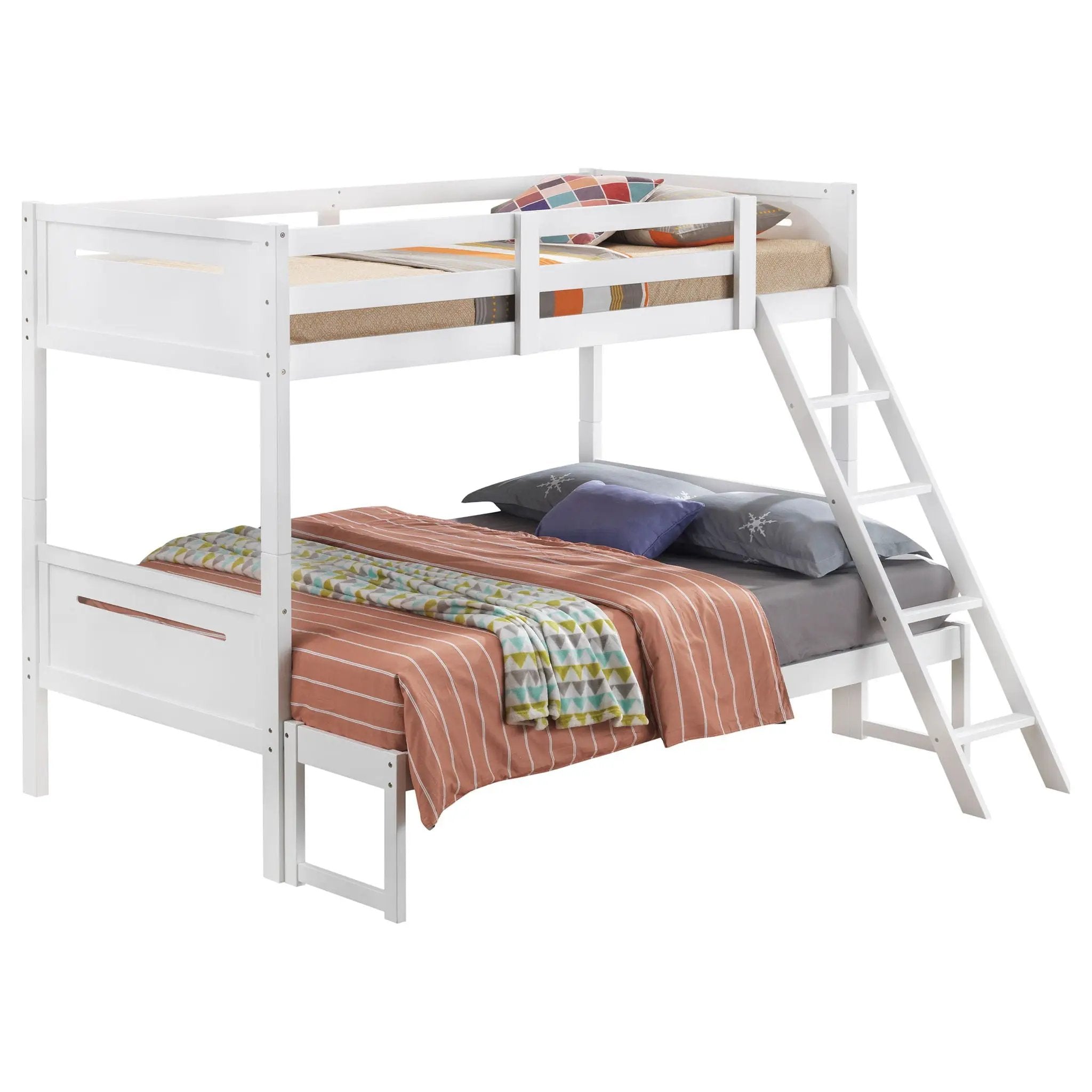 Littleton Wood Twin Over Full Bunk Bed White by Unique Piece Furniture