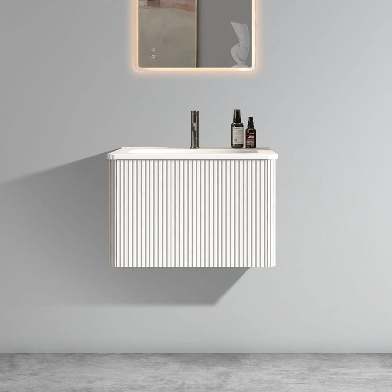 Etna 24" Striped Soft White Bathroom Vanity by HouseOfZazla